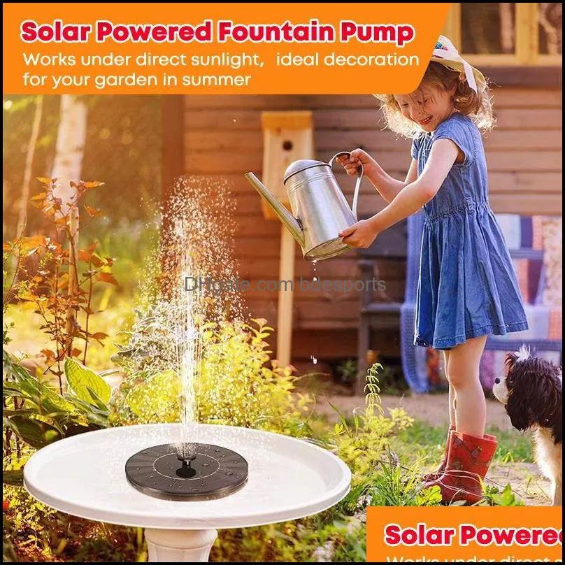 solar fountain outdoor pool pond floating waterfall fountain bird bath garden decoration