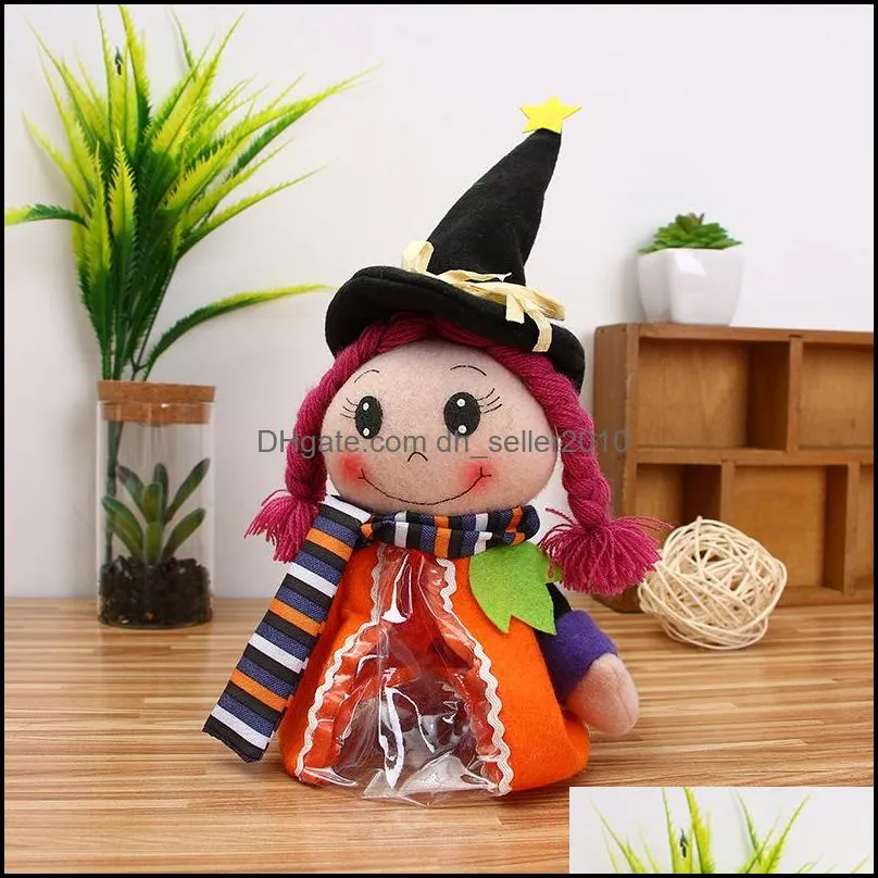 halloween candy doll bags kids halloween candy gifts bag decorative props cartoon doll bag ktv bar desk decorations