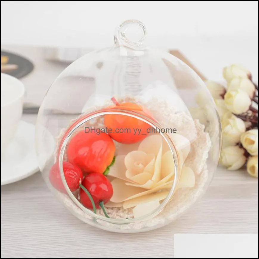 60mm romantic hanging tealight holder glass globes terrarium wedding candle holder candlestick vase home el bar decoration