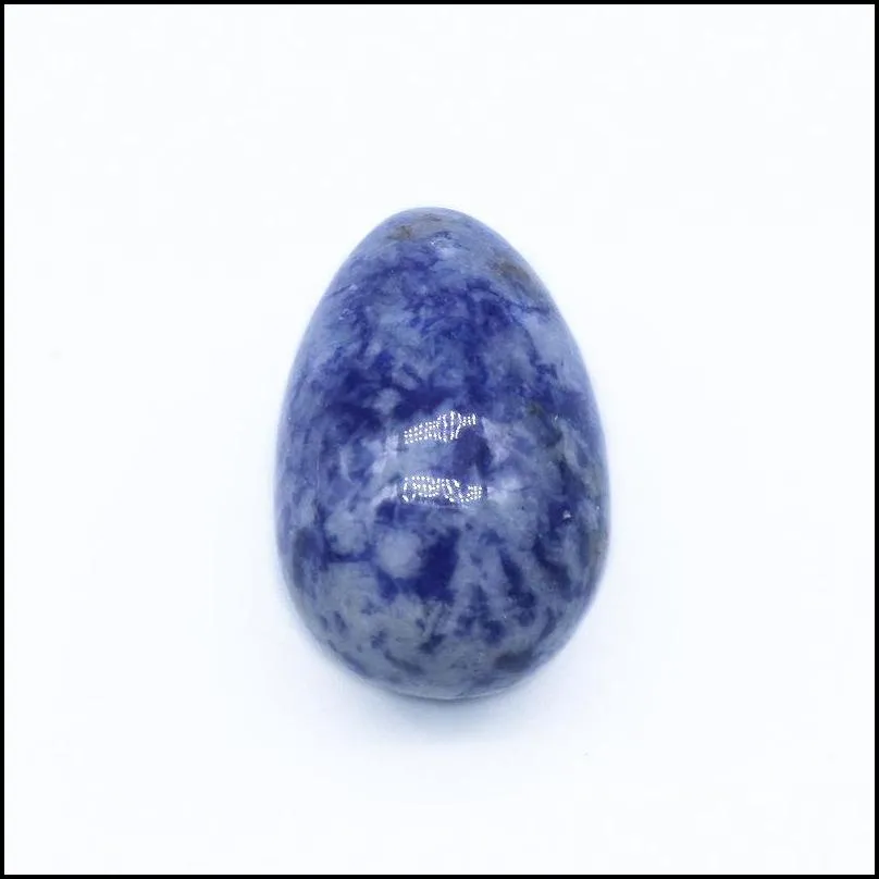 30mm natural crystal jade agate stone easter charm egg shaped colored eggs teardrop gemstone beads accessories wholesale