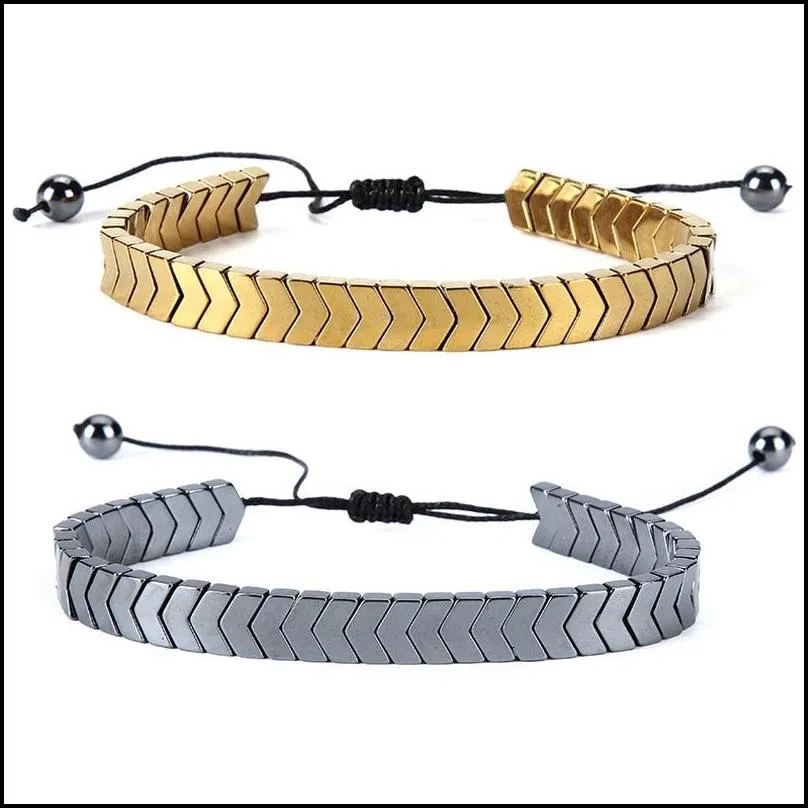 arrow charm bracelet bangle cuff gold hematite beaded strand bracelets for women fashion jewelry will and sandy
