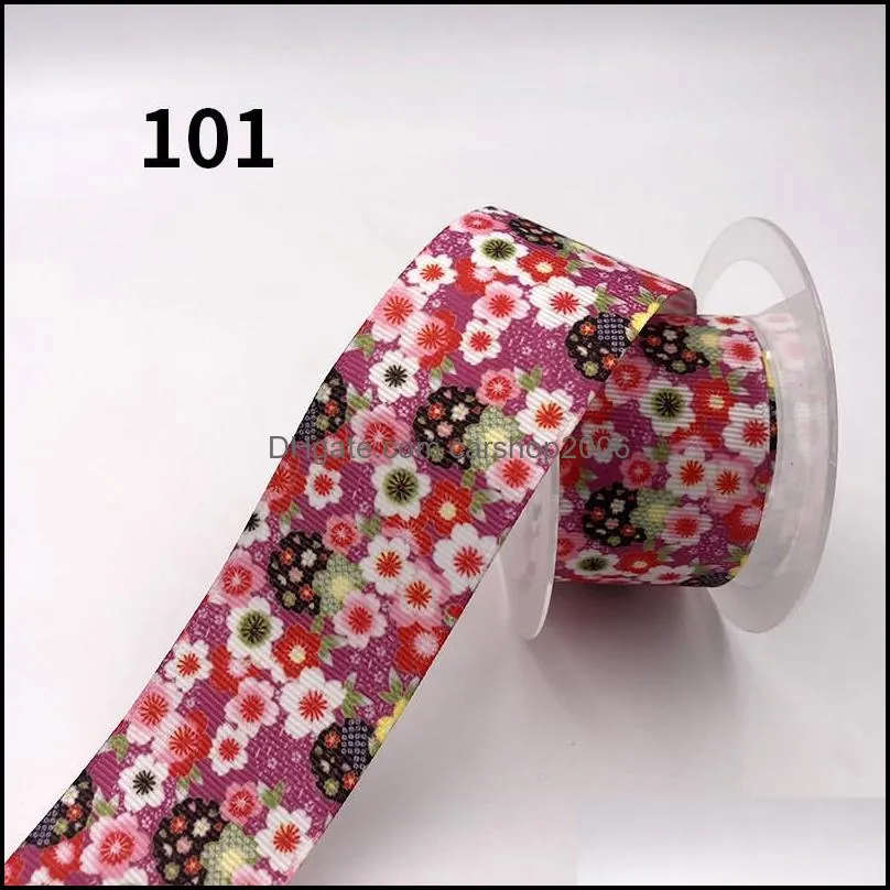 50 yards/roll grosgrain ribbons handmade diy hair bow material birthday wedding party hair decoration 20 patterns