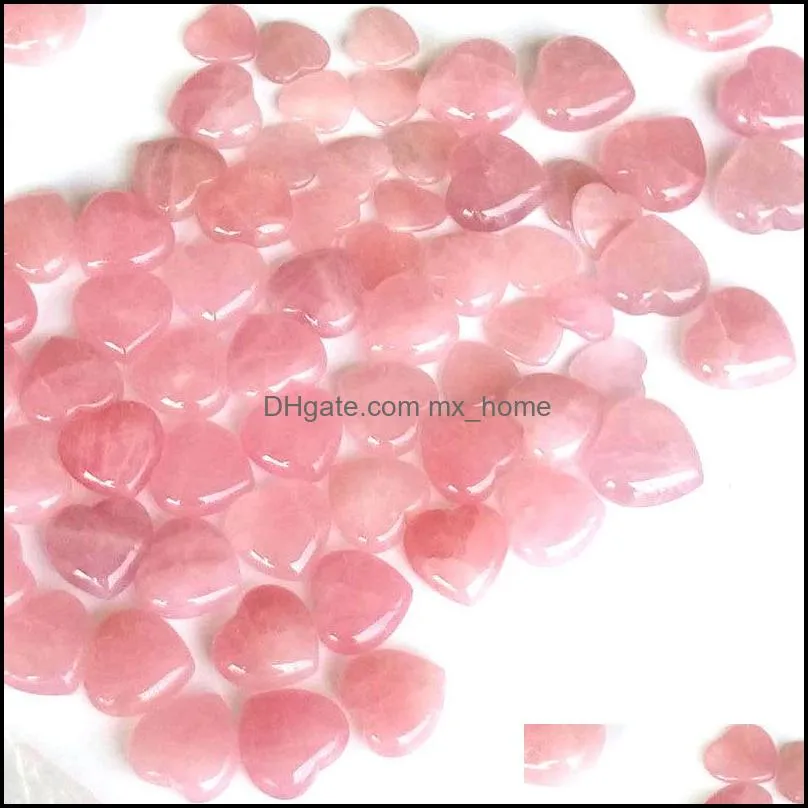 natural rose quartz heart shape love mini crystal chakra healing home decor reiki healing stone love gems diy jewelry