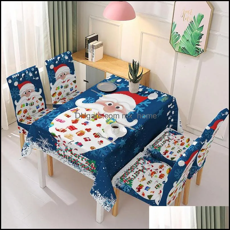 christmas tablecloth xmas chair back cover decoration polyester waterproof year christmas tablecloth rectangular party table