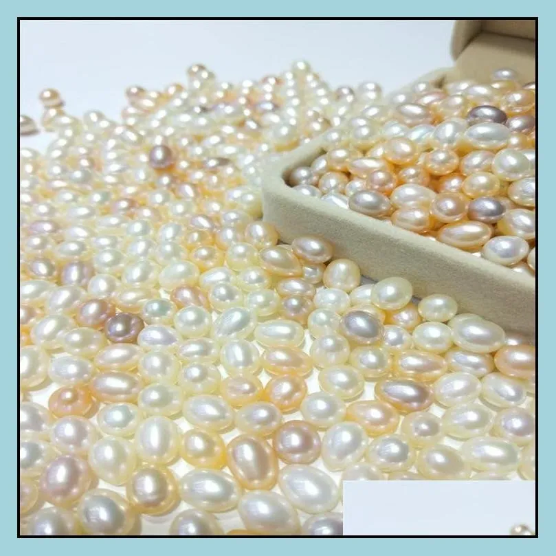 intense flawless natural pearl beads for jewelry making authentic freshwater pearls oval loose bead 611mm wholesale