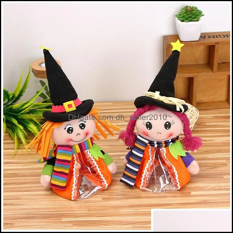 halloween candy doll bags kids halloween candy gifts bag decorative props cartoon doll bag ktv bar desk decorations