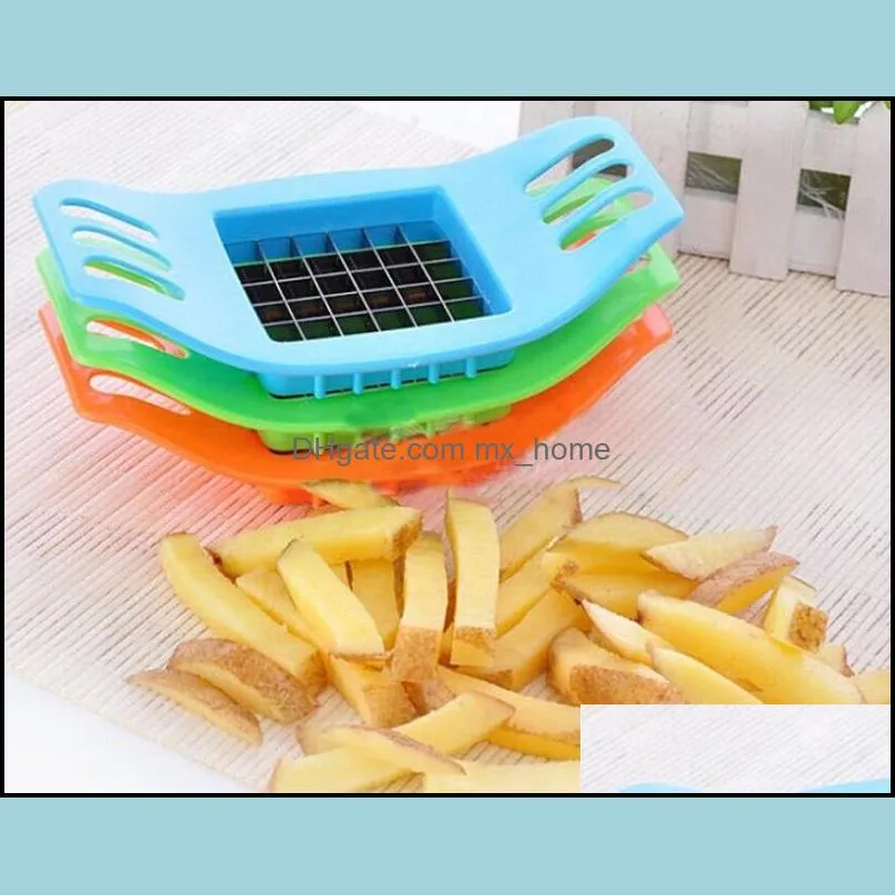 stainless steel potato cutter vegetable tools slicer chopper chips device kitchen potatoes gadgets