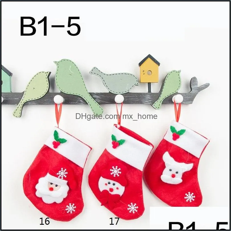 christmas stockings gifts snowman elk santa claus stocking bags el restaurant cutlery bag christmas tree hanging ornament home party