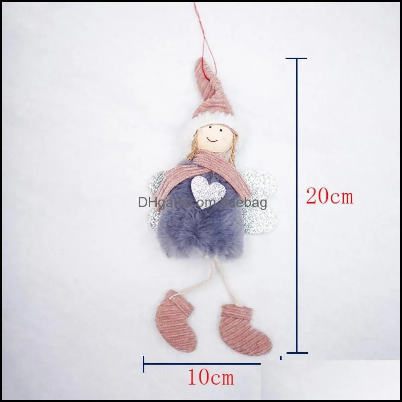 christmas decoration pendant doll angel plush doll christmas tree hanging ornament xmas hanging decoration dolls children gifts