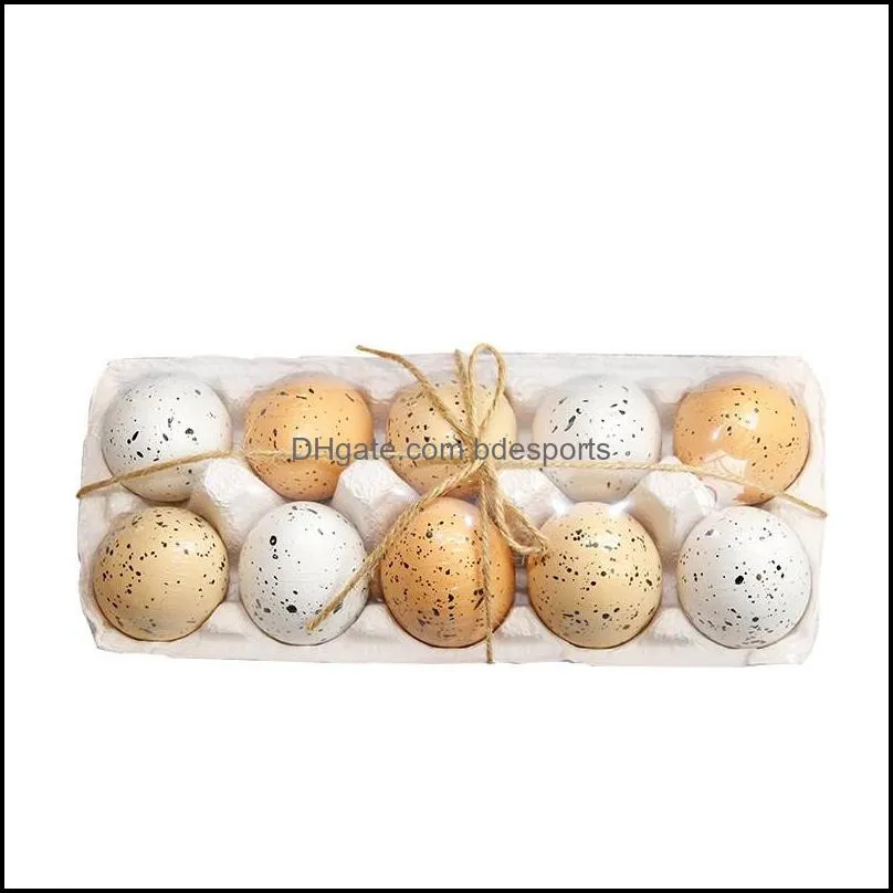 plastic easter egg gifts kids diy painted graffiti egg easter home decorative egg set 5 styles
