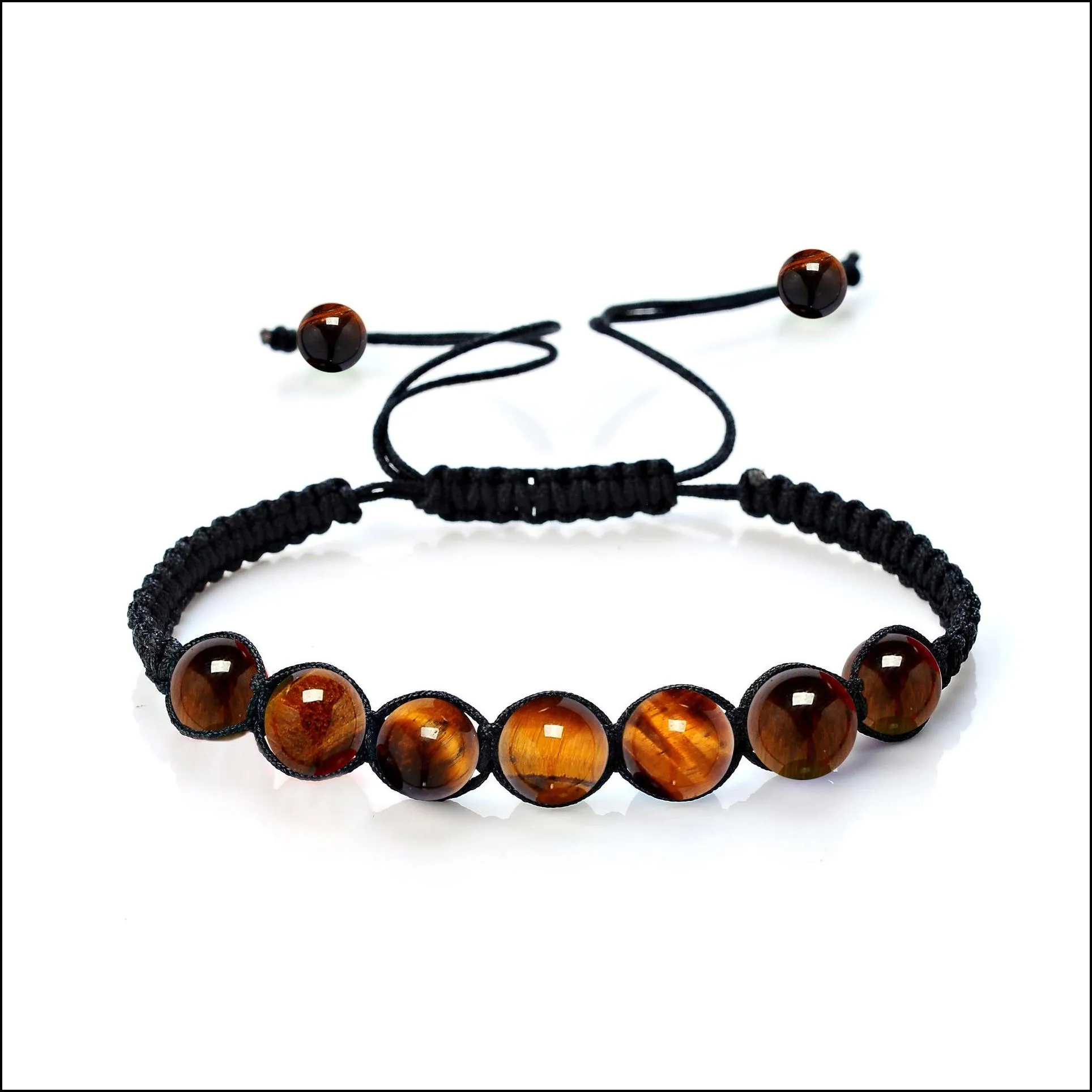 natural stone tiger eye turquoise beaded strands bracelet women mens fashion beads adjustable bracelets jewelry will and sandy gift