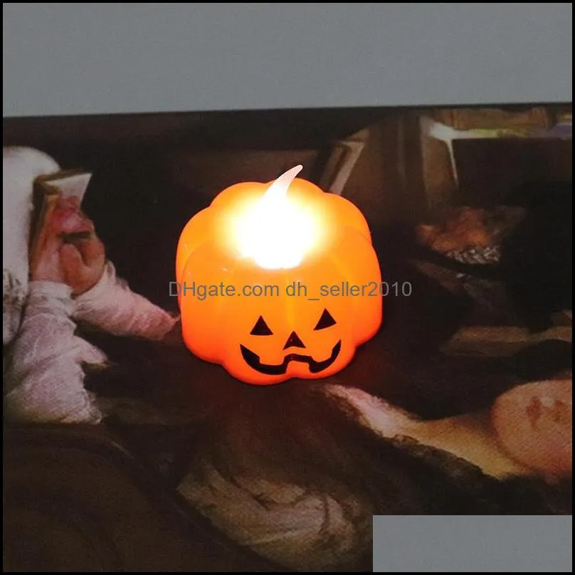 led pumpkin candles lantern pumpkin design durable led night light electronic mini pumpkin lantern for halloween party decoration