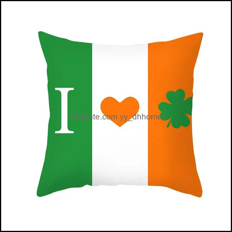 st patricks day pillow covers 18x18 inch st patricks day decorations shamrock clover throw pillowcase cushion case for home decor