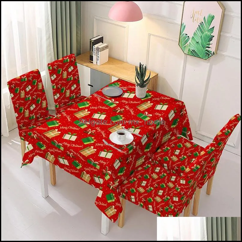 christmas tablecloth xmas chair back cover decoration polyester waterproof year christmas tablecloth rectangular party table