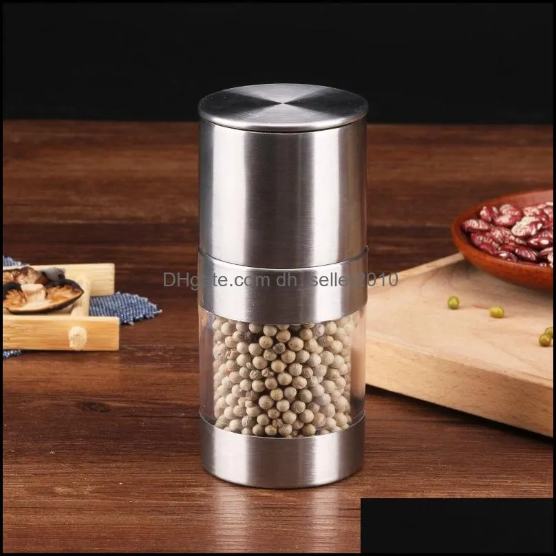 manual pepper mill salt shakers high quality stainless steel salts pepper grinder portable kitchen muller tool