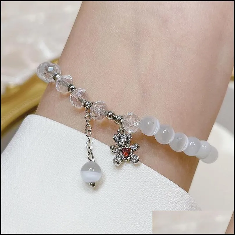 charm bracelets korean style opal bracelet made of stones  butterfly fish tail star girl friend beads for jewelry womencharm