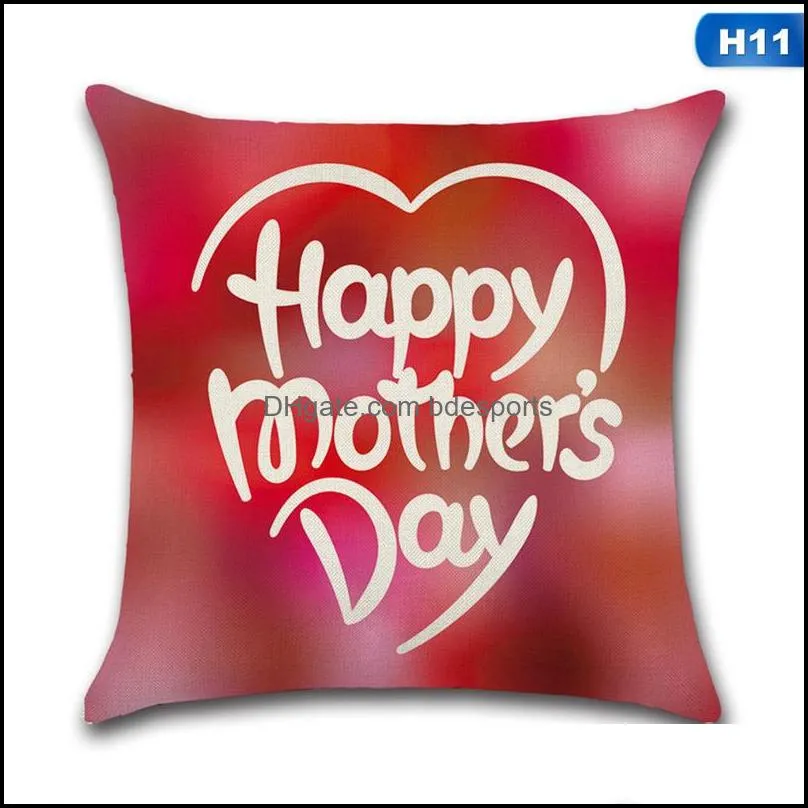 mother day pillow case happy mother day design linen cotton pillow covers square sofa cushion cover 45cmx45cm