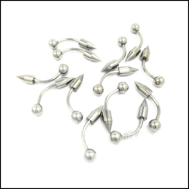 wholesale stainless steel eyebrow rings body jewelry point ball nose ring titanium piercing nostril for men women