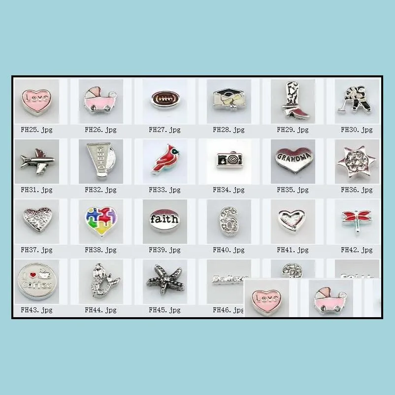 fashion floating charms for glass living memory locket pendant diy floating charms lockets jewelry accessories 100pc/lot