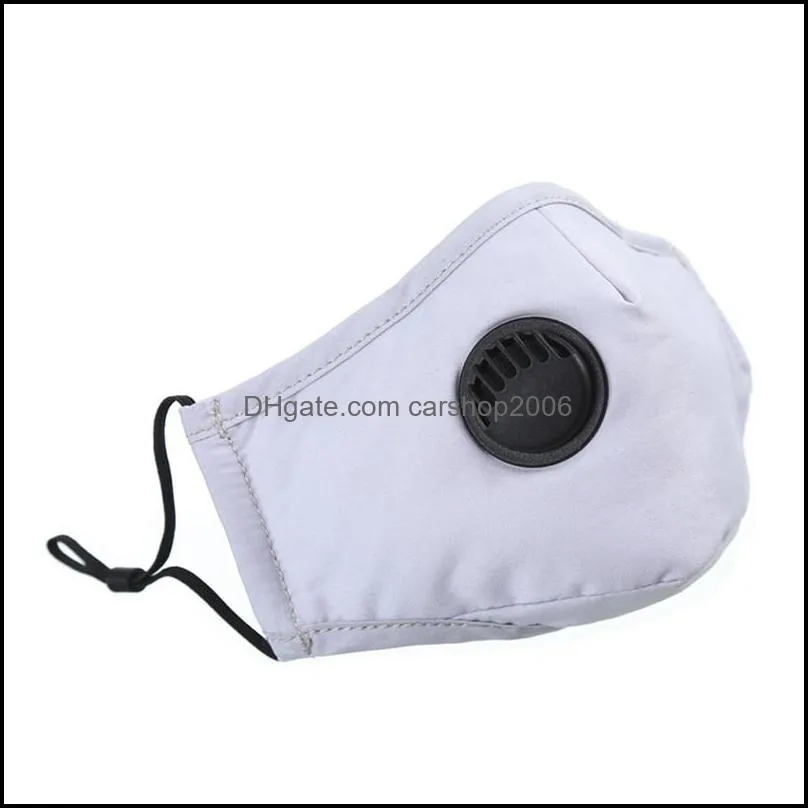 pm2 5 antifog filter mask dustproof face mask with breathing valve washable reusable pm2 5 protective masks