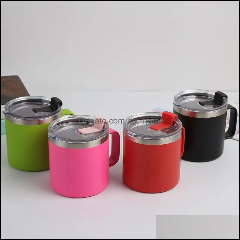 14oz stainless steel coffee mugs double walled insulated coffee cup with handle insulated tea milk coffee mug