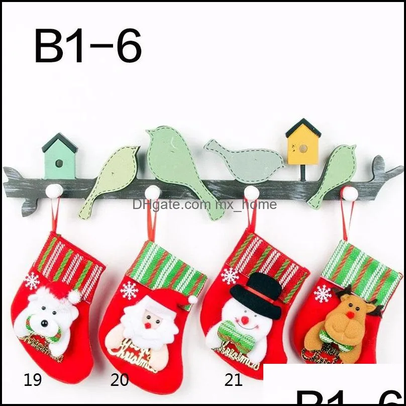 christmas stockings gifts snowman elk santa claus stocking bags el restaurant cutlery bag christmas tree hanging ornament home party