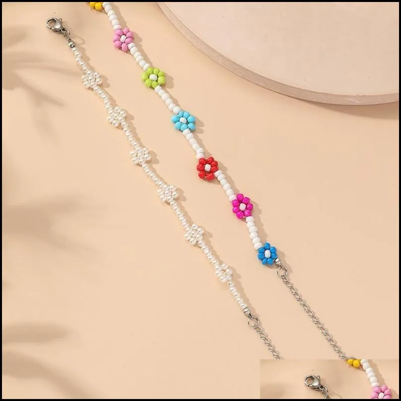 charm bracelets cute flower beaded bracelet for girls fancy friendship children accessories jewelry beadscharm kent22