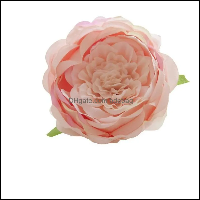 artificial flowers 12cm diameter big simulation austin rose head wedding road lead silk flower wall arch decorations