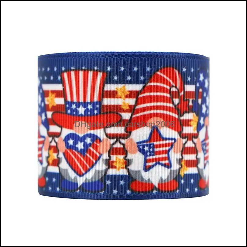 american independence day ribbon 4th july gift package ribbon usa patriotic diy hair accessory 22mm/10 yards a roll