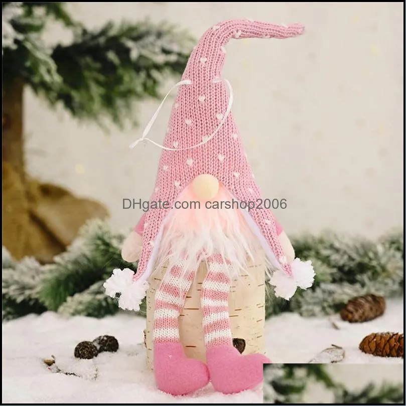 christmas faceless doll glowing pendant merry christmas decor long leg xmas tree hanging ornament 5 patterns