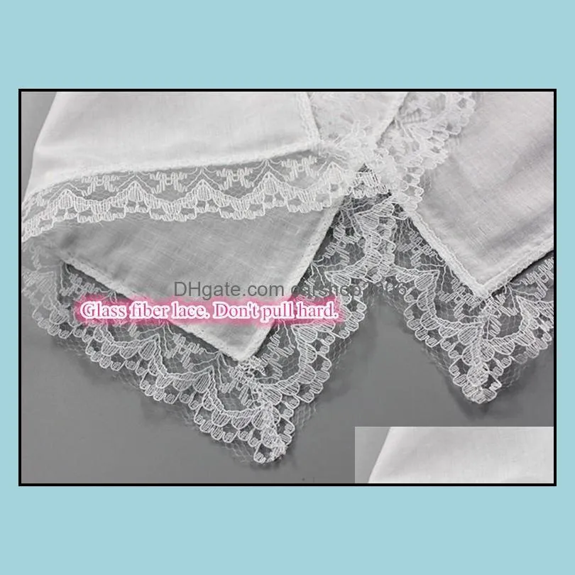 white lace thin handkerchief woman wedding gifts party decoration cloth napkins plain blank diy handkerchief 25x25cm