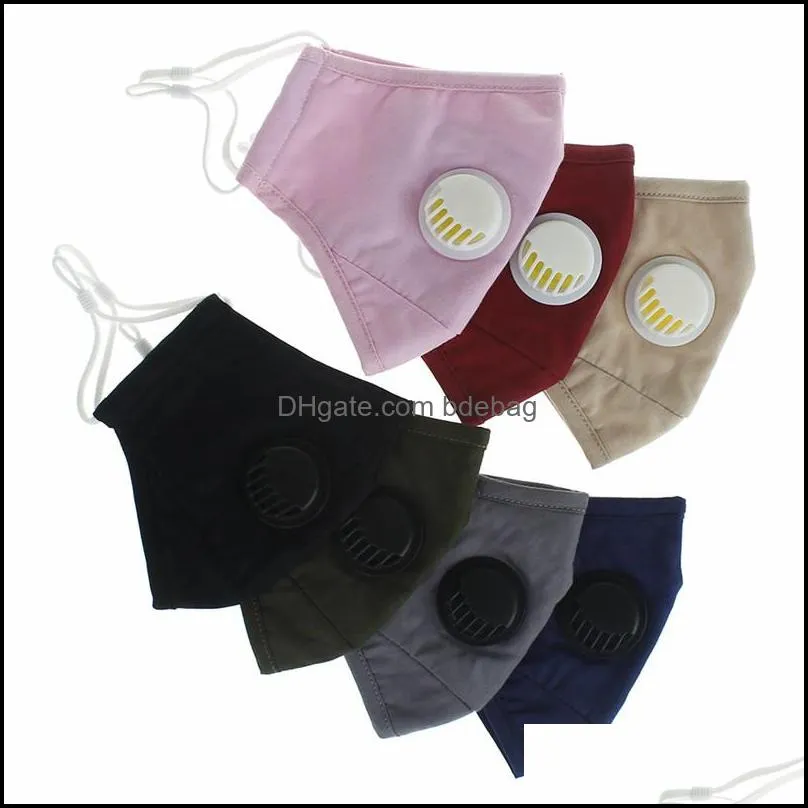 adult cotton face masks adjustable protective face mask pm 2 5 dustproof washable face mask with breathing valve