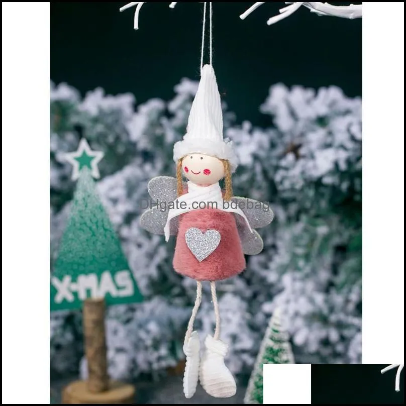 christmas decoration pendant doll angel plush doll christmas tree hanging ornament xmas hanging decoration dolls children gifts