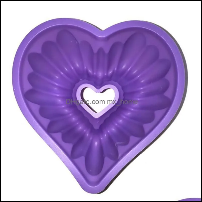 love heart shape cake mold silicone heart shaped baking mould heart mousse bread mould bakewarediy nonstick cake mold