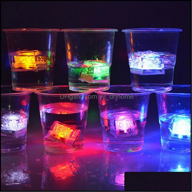 flash led light ice cubes wateractivated luminous ice cube for bar club drinking party wine wedding decoration