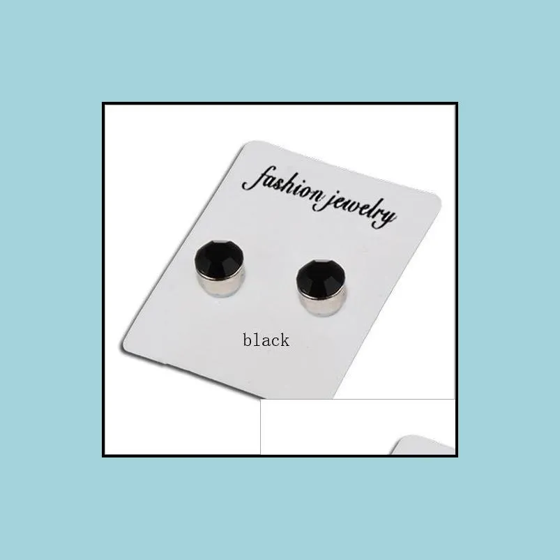 fake studs for men stainless steel coloured diamonds strong magnet no ear pierced earrings male female girls health care jewelry