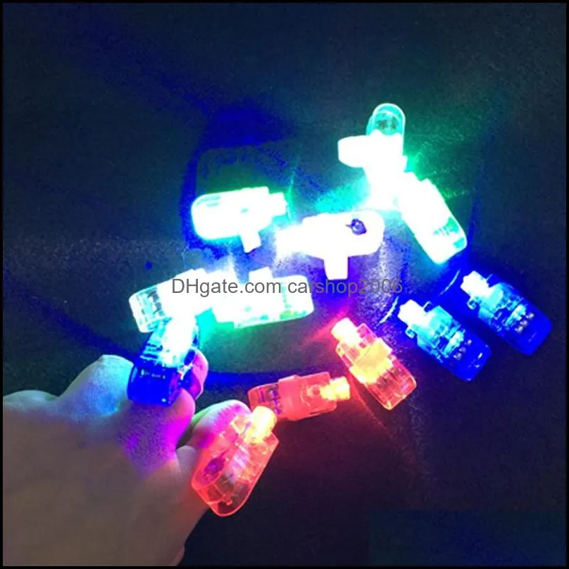 led finger lights finger flashing ring halloween christmas birthday wedding party gifts children festival night luminous toys