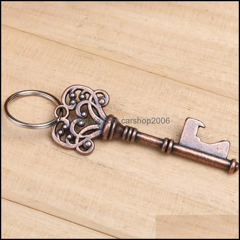 retro bottle opener key shape bottle openers beer wine bottle opener keychain ring open bar drinking accessori