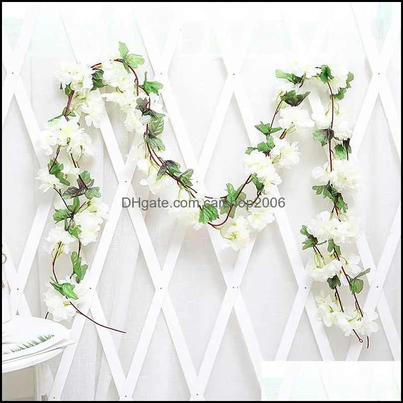 2 2m artificial flower vine cloth rose ivy flower artificial vines hanging garland decorations wedding party garden decor