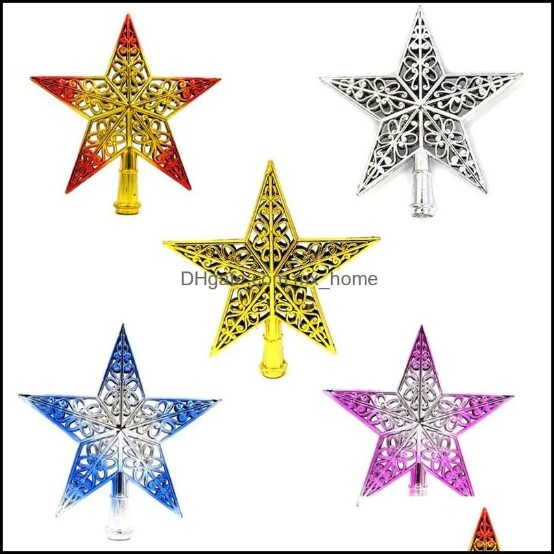 christmas tree top star decoration xmas tree hollowed sparkle hang star shape xmas tree pendant christmas decorations