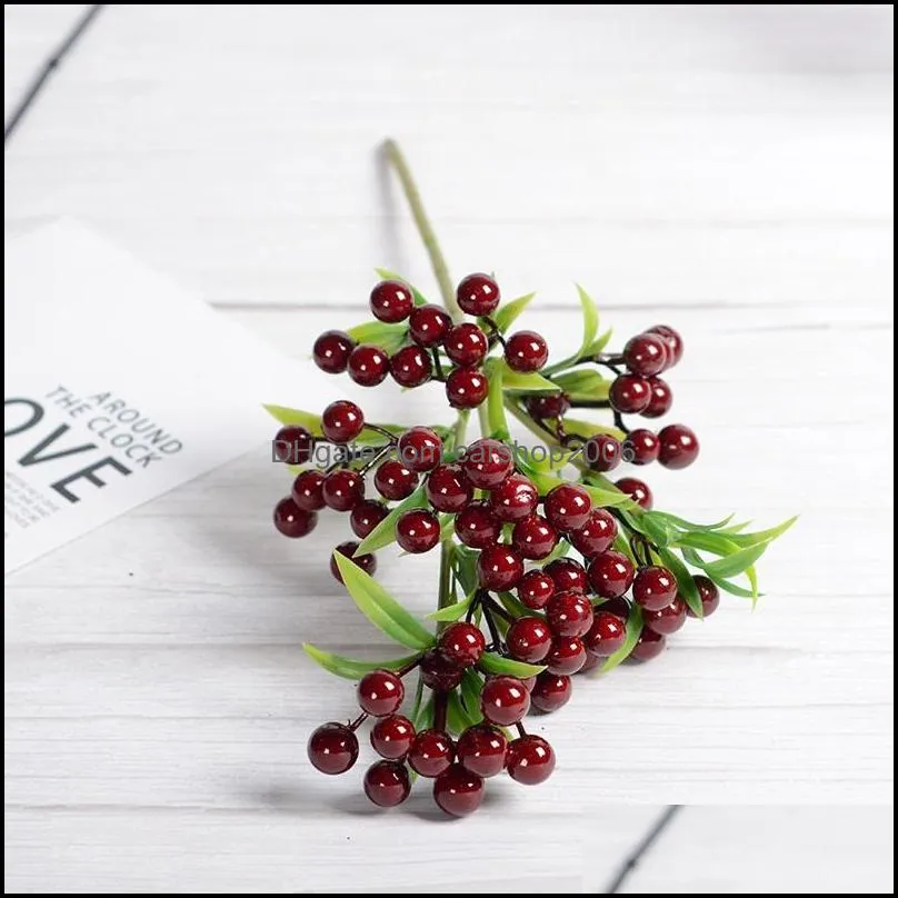 christmas berry 7 fork simulation orange purple berries christmas decoration fruit artificial blueberry xmas home decorations