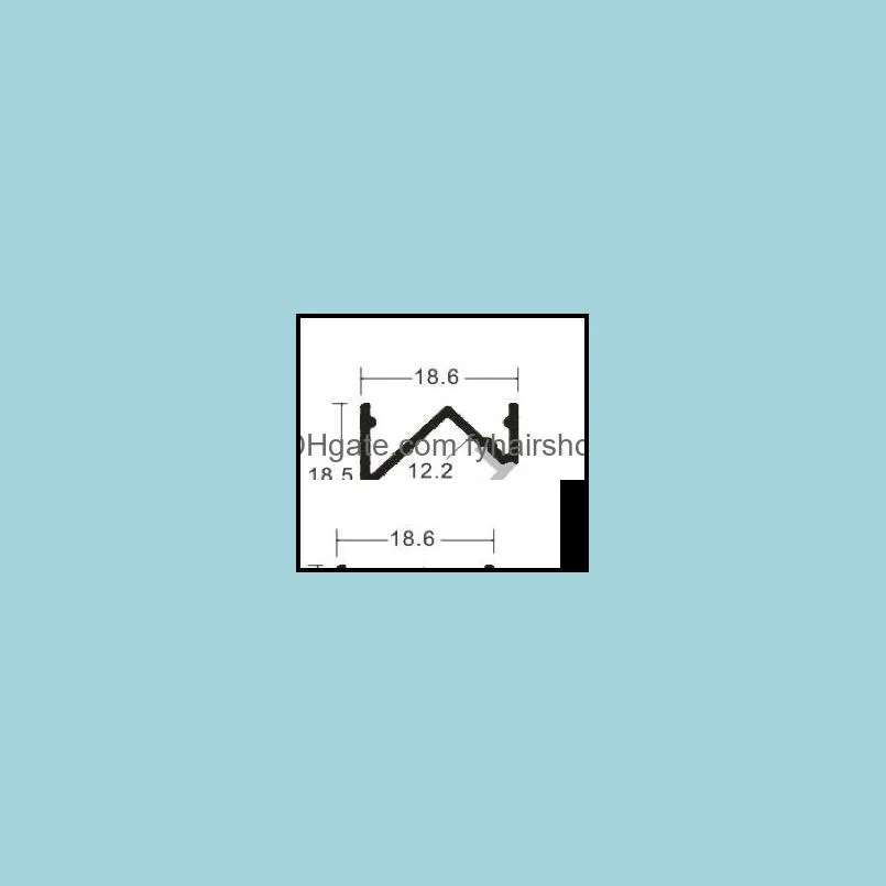 20m10pcs a lot 2m per piece anodized aluminum profile for led strip light triangle shape strips