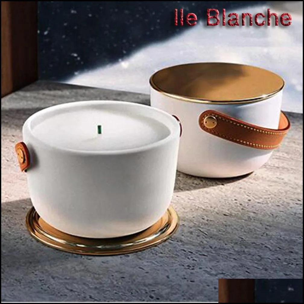 aromatherapy iv perfume candle fragrance 220g dehors ii neige feuilles dor lle blanche lair du jardin with sealed gift box