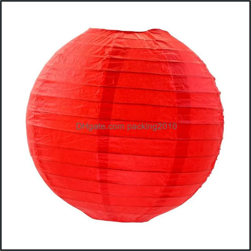 colorful paper lanterns 6/8/10/12/14/16 inches chinese hanging paper lantern wedding festival party decorations