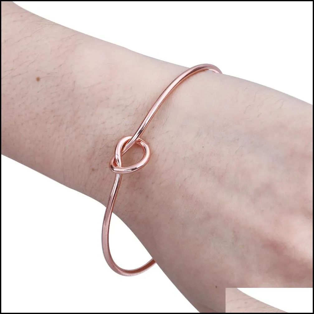 tie knot bracelet bangles simple twist cuff open bangles jewelry adjustable fashion simple bracelet for women jewelry