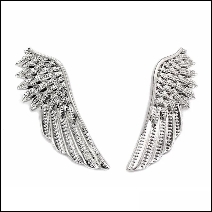 fashion angel wings brooch collar pin brooches silver gold plated color hot selling jewelry accessories gift