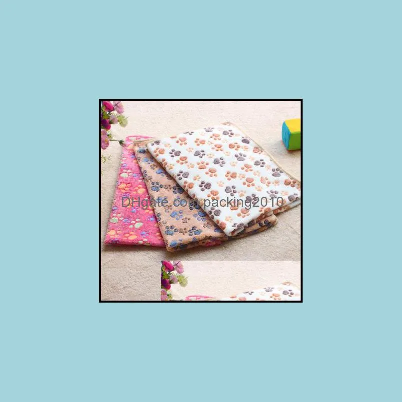 pet blanket paw prints blankets for pet hamster cat and dog soft warm fleece blankets mat bed cover
