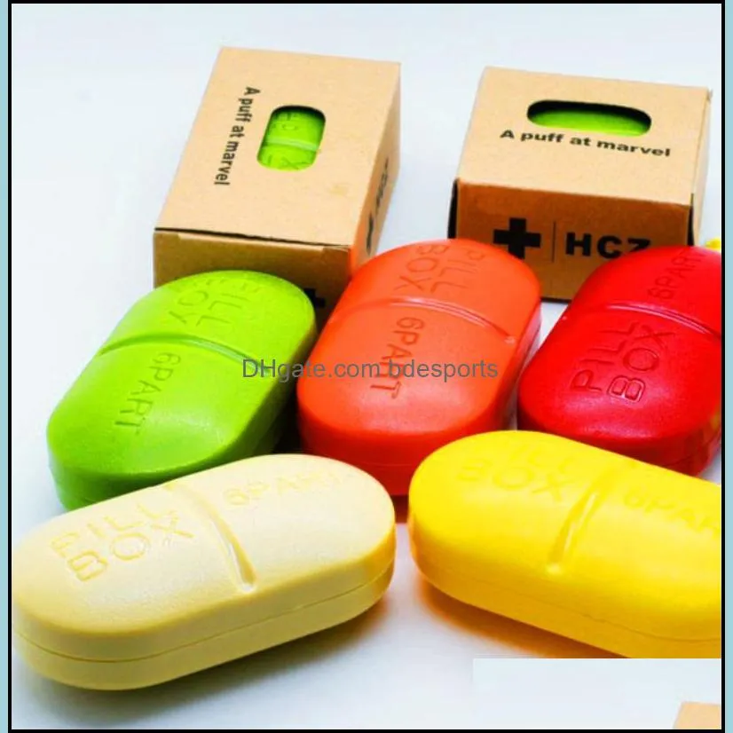elliptical pill cases pill box pocket small case holder weekly 6 compartments medicine pill organizer myinf0180 136 s2