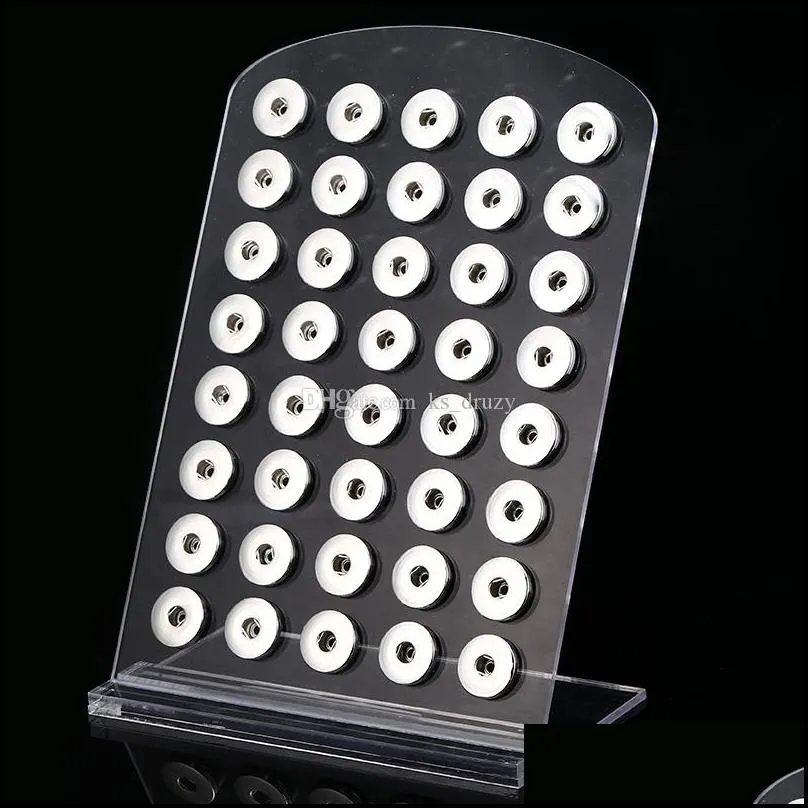 noosa acrylic snap button stands display detachable set 18mm snap button jewelry for 40pcs snap button display holder