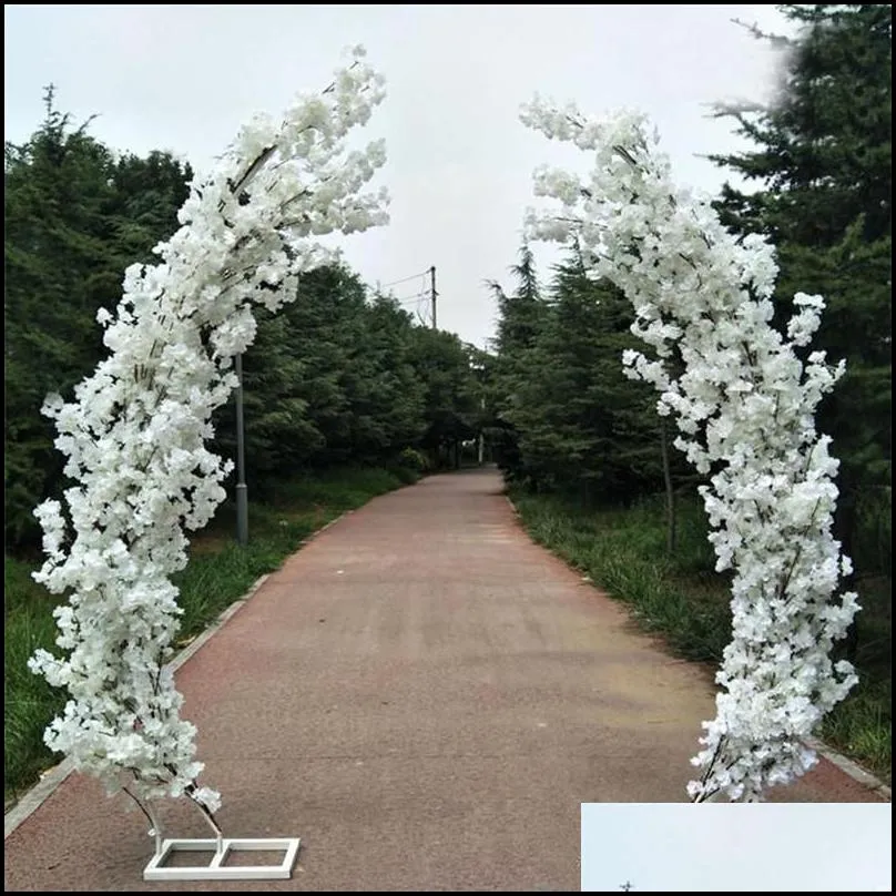 artificial cherry blossom fake flower garland white pink red purple available 1 m/pcs for wedding diy decoration